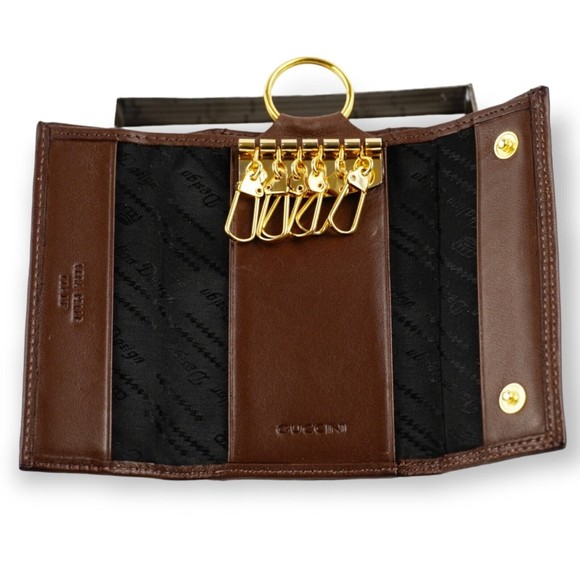 G.Guido Guccini Other - Key Caddy Slim Bi Fold Wallet Italy Brown Butter Soft Leather G. Guido Guccini